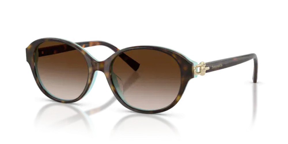 TIFFANY & CO. TF4263D - 81343B - 54 Napszemüvegek Havanna tiffany kék Kerek