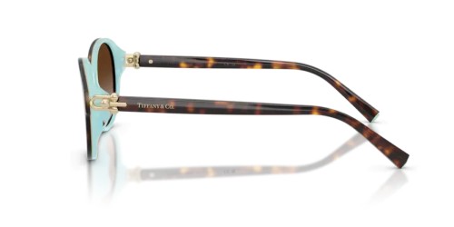 TIFFANY & CO. TF4263D - 81343B - 54 Napszemüvegek Havanna tiffany kék Kerek