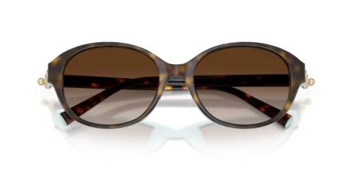 TIFFANY & CO. TF4263D - 81343B - 54 Napszemüvegek Havanna tiffany kék Kerek
