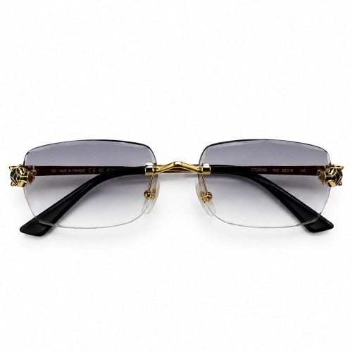Cartier CT0418O with Diamond Cut Lenses Style - 001 - 58 - LIMITED EDITION Napszemüvegek Arany Téglalap