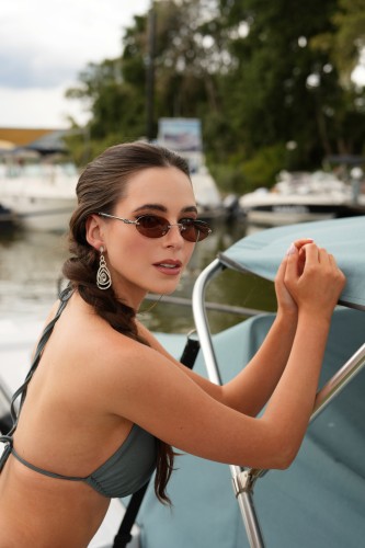 MIU MIU MU A54S - 1BC90Q - ​51 Napszemüvegek Ezüst, Dark Havanna Ovális