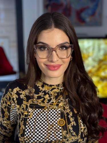 Philipp Plein VPP068S QUEEN - 07T1 - 57 Optikai keretek Rózsaszín Cat Eye (Macskaszem)