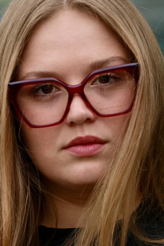 Philipp Plein VPP068S QUEEN - 0V64 - 57 Optikai keretek Piros Cat Eye (Macskaszem)