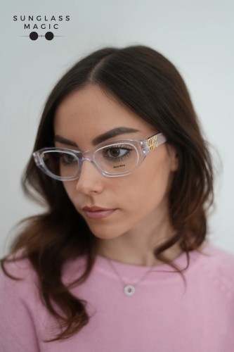 MIU MIU MU 03WV - 15Z1O1 - 53 Optikai keretek Áttetsző Szabálytalan