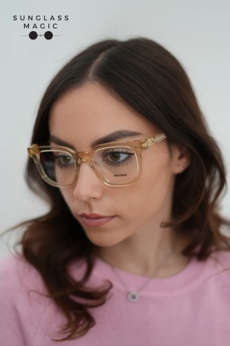 MIU MIU MU 06XV - 11T1O1 - 49 Optikai keretek Homok átlátszó Szögletes