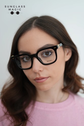 MIU MIU MU 06XV - 16K1O1 - 49 Optikai keretek Fekete Szögletes