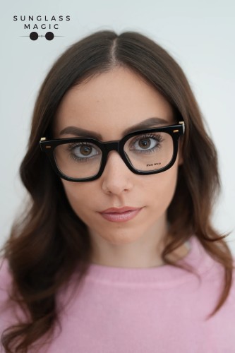 MIU MIU MU 06XV - 16K1O1 - 49 Optikai keretek Fekete Szögletes