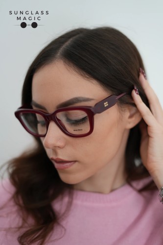 MIU MIU MU 02ZV - 21I1O1 - 53 Optikai keretek Opálvörös Téglalap