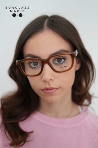 MIU MIU MU 02ZV - 22I1O1 - 53 Optikai keretek Opálbarna Téglalap