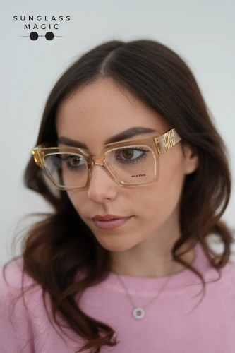 MIU MIU MU 04UV - 11T1O1 - 52 Optikai keretek Homok átlátszó Szögletes