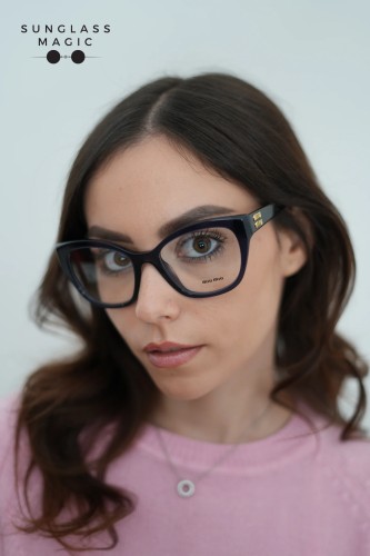 MIU MIU MU 05XV - ​08Q1O1 - ​54 Optikai keretek Sötétkék Cat Eye (Macskaszem)
