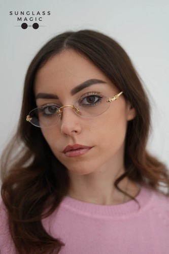 MIU MIU MU 53WV - ​5AK1O1 - ​53 Optikai keretek Arany, Havanna Ovális