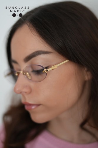 MIU MIU MU 53WV - ​5AK1O1 - ​53 Optikai keretek Arany, Havanna Ovális