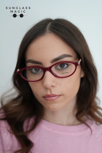 MIU MIU MU 09XV - 21I1O1 - 53 Optikai keretek Opálos burgundy Ovális