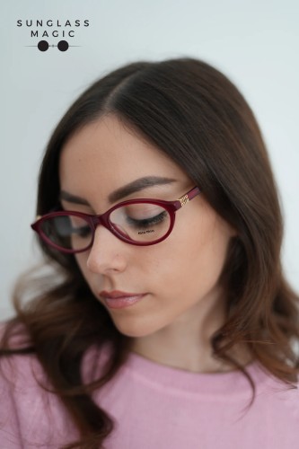 MIU MIU MU 09XV - 21I1O1 - 53 Optikai keretek Opálos burgundy Ovális