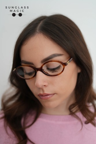 MIU MIU MU 01XV - 26E1O1 - 50 Optikai keretek Csíkos tobacco Ovális