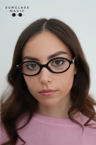 MIU MIU MU 01XV - 1AB1O1 - 50 Optikai keretek Fekete Ovális