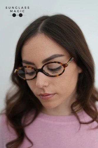 MIU MIU MU 01XV - 19P1O1 - 50 Optikai keretek Havanna Ovális