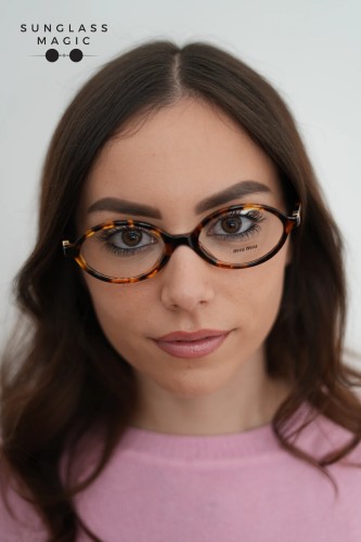 MIU MIU MU 01XV - VAU1O1 - 50 Optikai keretek Havanna Ovális