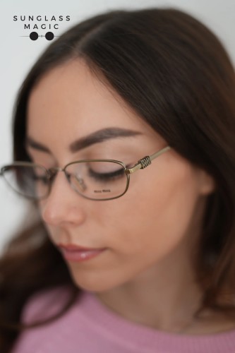 MIU MIU MU 52ZV - 26C1O1 - 53 Optikai keretek Old gold Szabálytalan