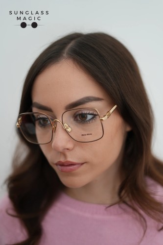 MIU MIU MU 51YV - 24H1O1 - 53 Optikai keretek Csokoládé Szögletes