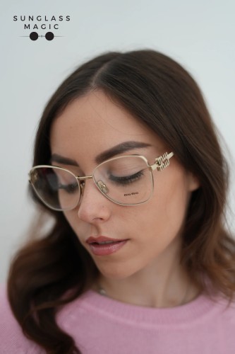 MIU MIU MU 50XV - ​14M1O1 - ​56 Optikai keretek Arany Pillangó