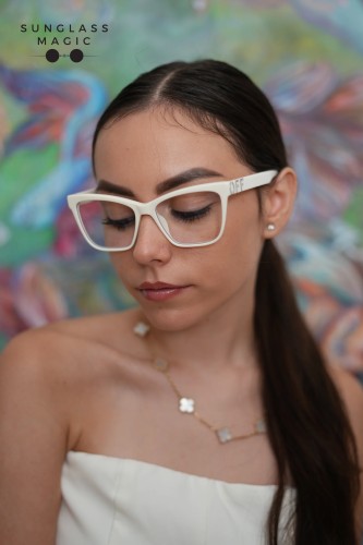 Off-White OERJ067 - 0100 - 55 Optikai keretek Fehér Cat Eye (Macskaszem)