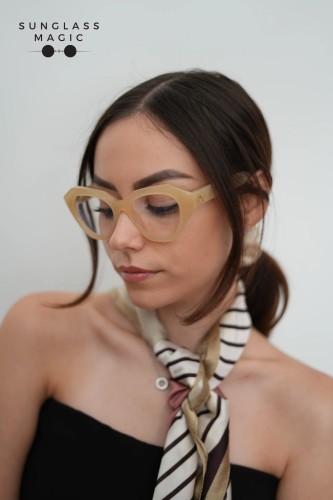 Off-White OERJ043 - 1700 - 51 Optikai keretek Bézs Cat Eye (Macskaszem)