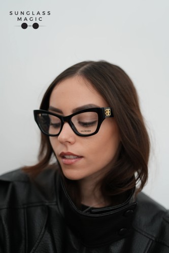Balenciaga BB0362O - 001 - 54 Optikai keretek Fekete Cat Eye (Macskaszem)