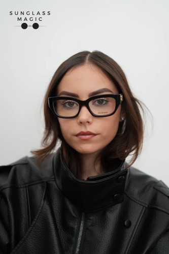 Balenciaga BB0363O - 001 - 54 Optikai keretek Fekete Szögletes