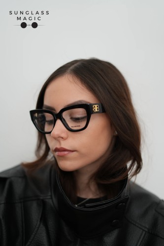 Balenciaga BB0326O - 001 - 53 Optikai keretek Fekete Szögletes