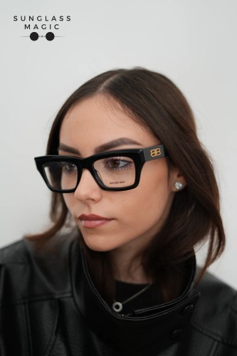 Balenciaga BB0240O - 001 - 52 Optikai keretek Fekete Szögletes