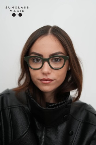 Alexander McQueen AM0384O - 003 - 47 Optikai keretek Zöld Pillow (Lekerekített)