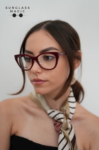 Fendi FE50120F - 069 - 54 Optikai keretek Piros Cat Eye (Macskaszem)