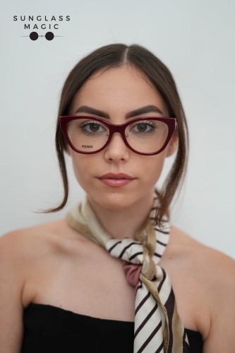 Fendi FE50120F - 069 - 54 Optikai keretek Piros Cat Eye (Macskaszem)