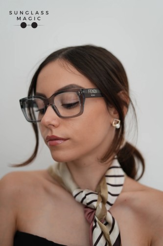 Fendi FE50094I - 020 - 52 Optikai keretek Szürke Szögletes