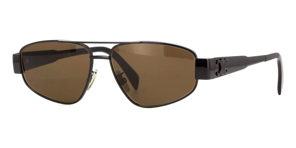 Celine CL40281U Triomphe Metal - 01E - 57 Napszemüvegek Fekete Pilóta (Aviator)