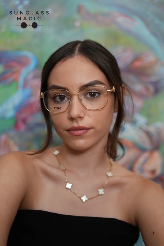 Fendi FE50111F - 030 - 54 Optikai keretek Arany, Havana Szögletes