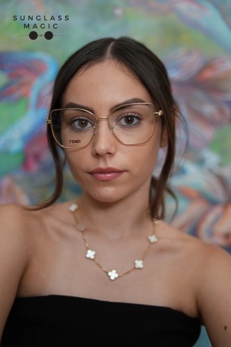 Fendi FE50084U - 030 - 56 Optikai keretek Arany Szögletes