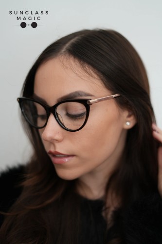Philipp Plein VPP037S FLAWLESS - 0722 - 54 Optikai keretek Dark Havanna, Arany Cat Eye (Macskaszem)