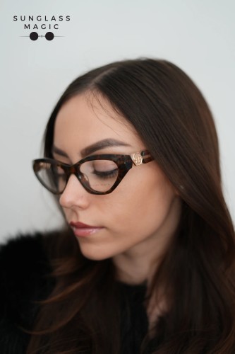 Philipp Plein VPP069S QUEEN - 0LEO - 55 Optikai keretek Havanna Cat Eye (Macskaszem)