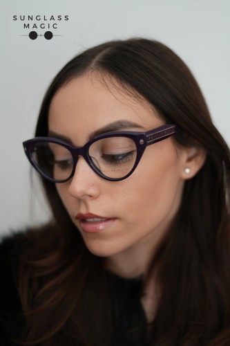 Philipp Plein VPP052 CATEYES - 09NU - 54 Optikai keretek Lila Cat Eye (Macskaszem)