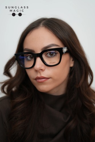 Saint Laurent SL661 - 001 - 50 Optikai keretek Fekete Szögletes