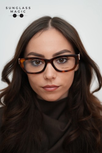 Saint Laurent SL M153 OPT - 003 - 55 Optikai keretek Havanna Szögletes/Lekerekített