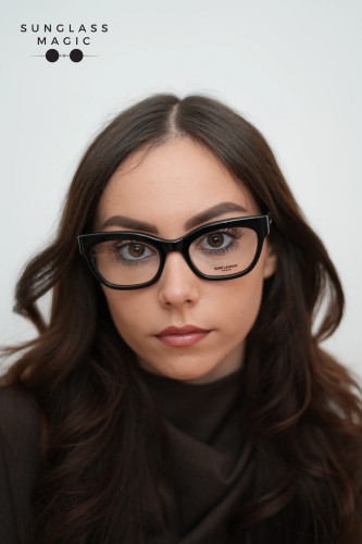 Saint Laurent SL643 - 001 - 52 Optikai keretek Fekete Cat Eye (Macskaszem)