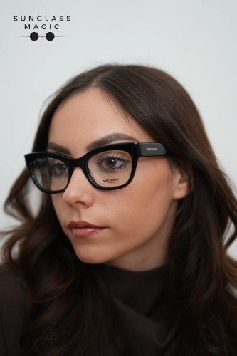 Saint Laurent SL643 - 001 - 52 Optikai keretek Fekete Cat Eye (Macskaszem)