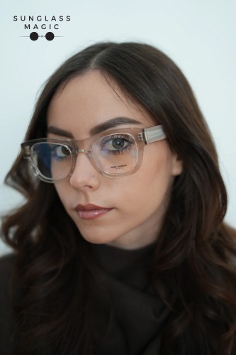 Saint Laurent SL698 - 004 - 50 Optikai keretek Átlátszó Szögletes