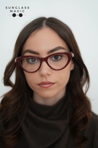 Bvlgari BV50029I SERPENTI - 069 - 52 Optikai keretek Piros Cat Eye (Macskaszem)