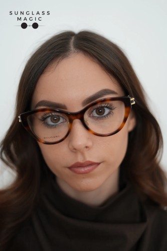 Bvlgari BV50045F B ZERO1 - 053 - 54 Optikai keretek Havanna Cat Eye (Macskaszem)