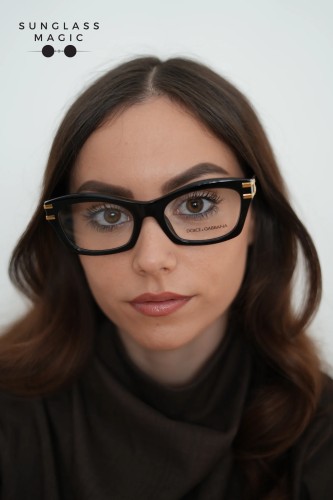 DOLCE & GABBANA DG3420 - ​501 - ​54 Optikai keretek Fekete Szögletes